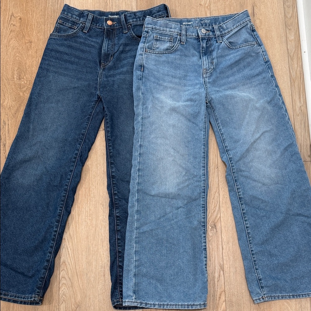 Girls Baggy Wide leg jeans lot size 12 Gently worn Old Navy